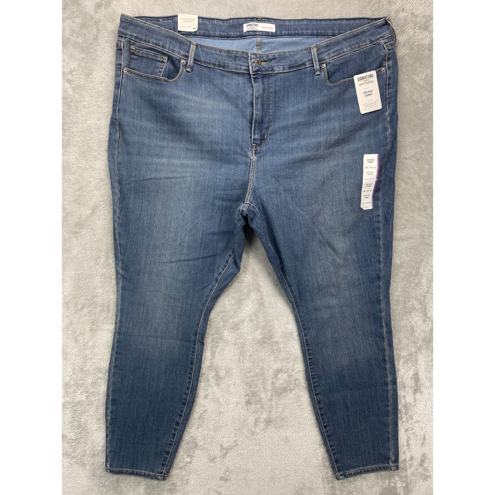 NWT Levi Strauss Signature Gold Mid-Rise Skinny‎ Jeans 24S 37x28 (Real 44x27)